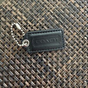 Coach Black Leather Key Holder